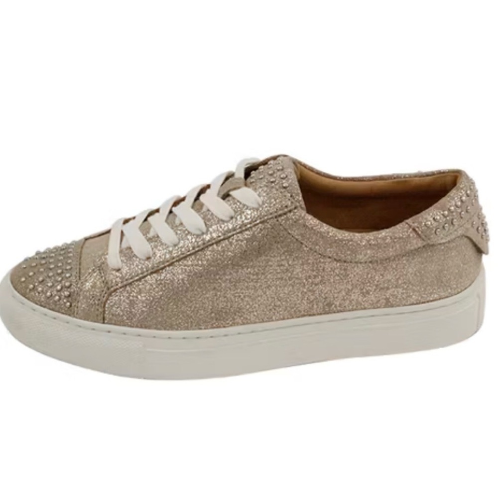 J Slides Gold Studded Women's Sneakers